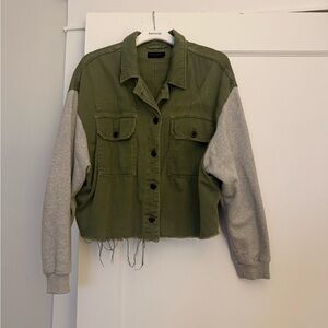All Saints Olive and Gray Utility Jacket